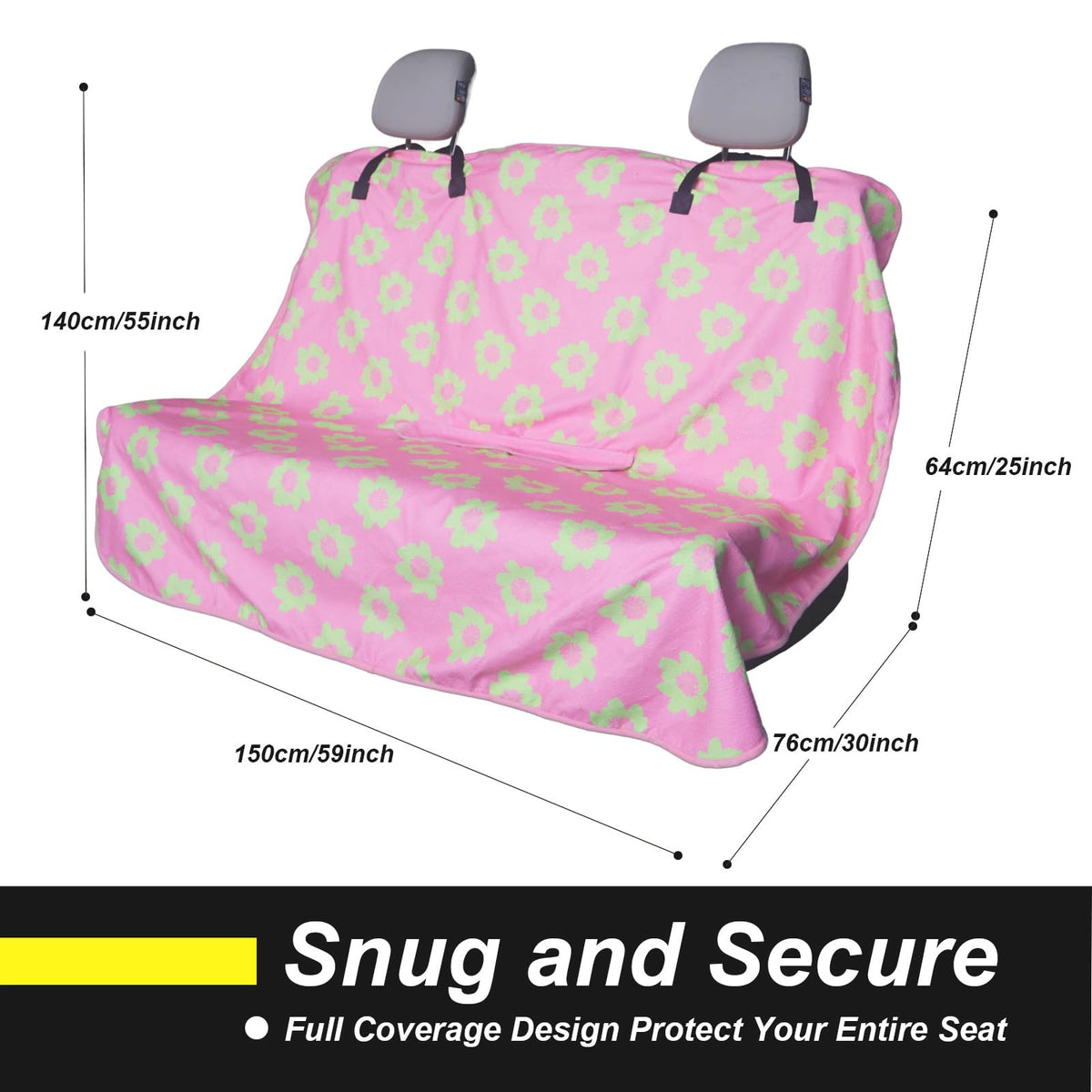 LoyaGour non-slip backing view keeping cover securely in place while driving