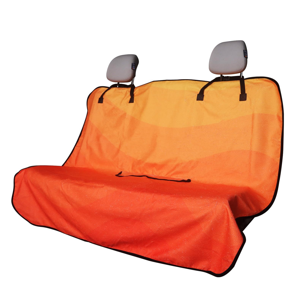LoyaGour orange front view showing vibrant towel pattern and full coverage benefit