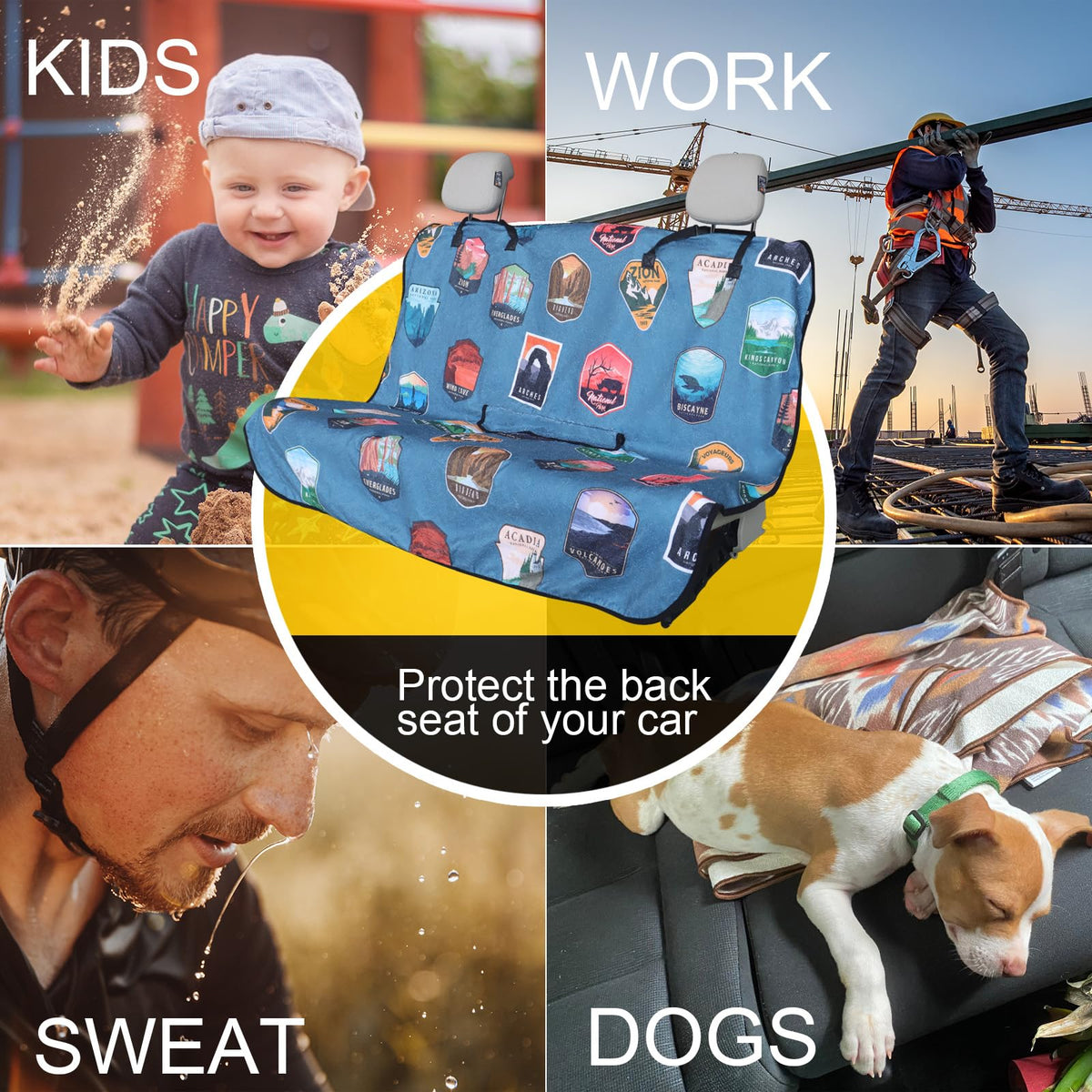 LoyaGour with dog on backseat demonstrating pet-friendly protection and comfort