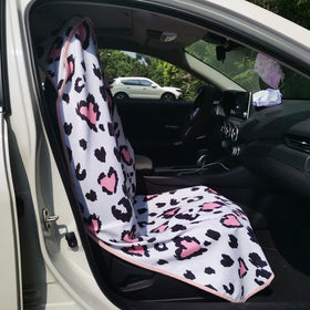 LoyaGour seat cover with gym gear showing sweat protection benefit
