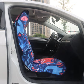 LoyaGour cover on a car seat showing full-size coverage and fit