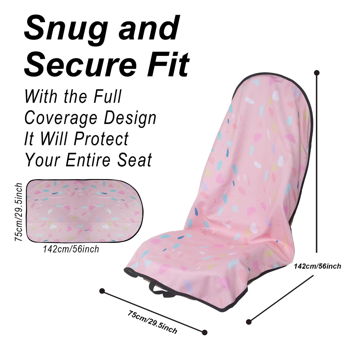LoyaGour three-layer material detail showing towel face and waterproof layer benefits