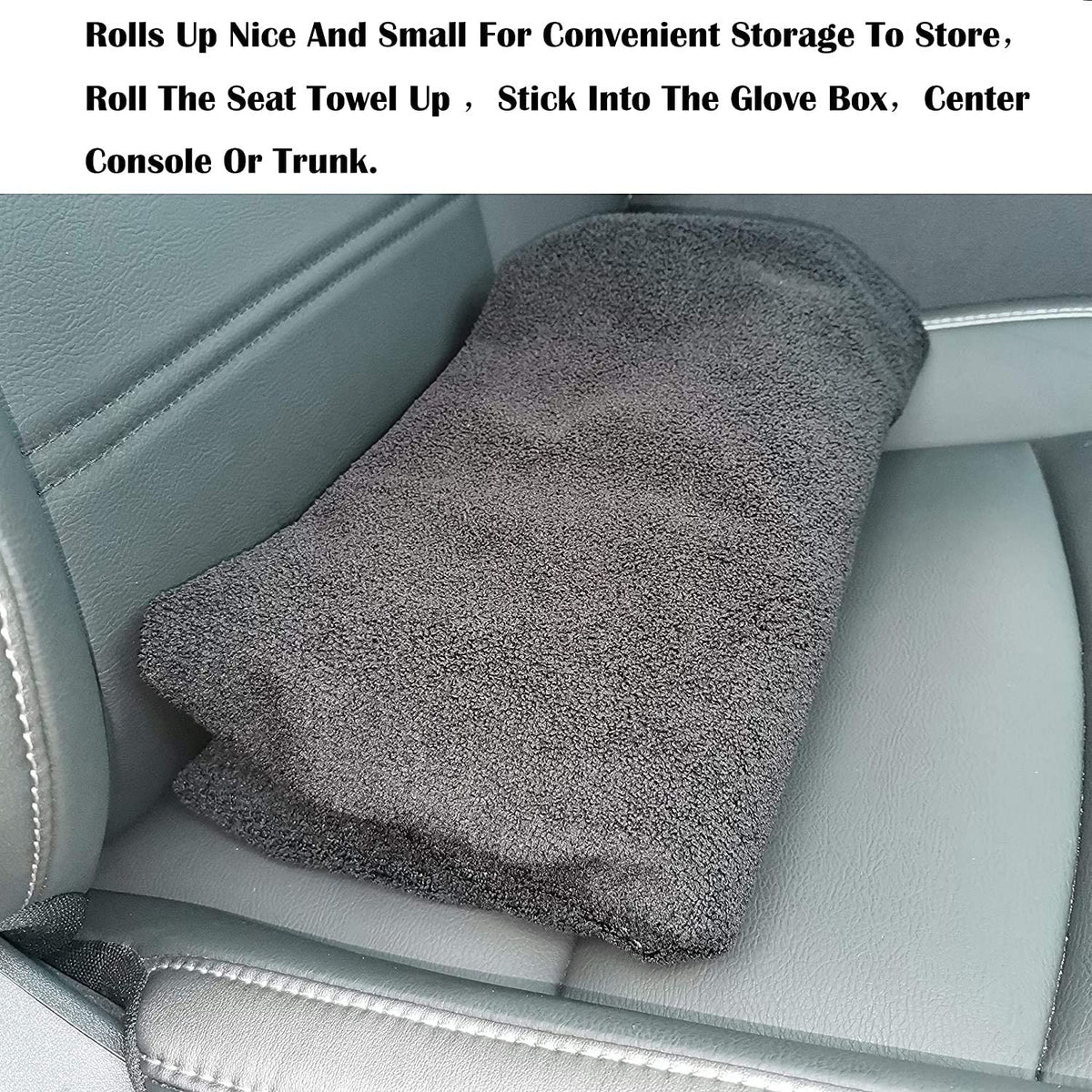 LoyaGour two-piece set laid flat showing both front seat protectors
