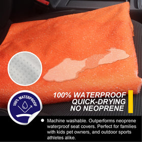 LoyaGour cross-section showing waterproof core protecting seats from spills benefit
