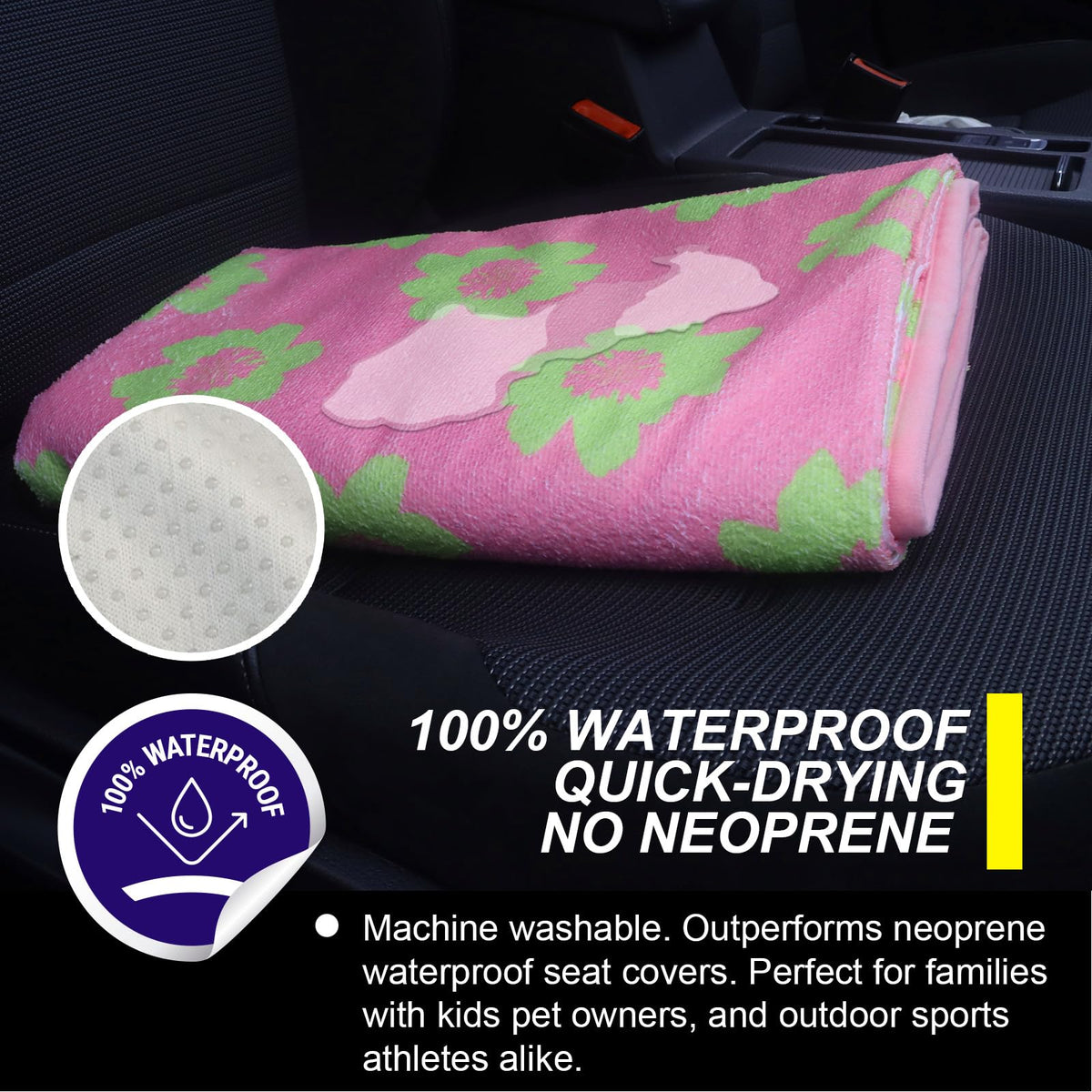LoyaGour waterproof layer detail protecting seats from spills and moisture