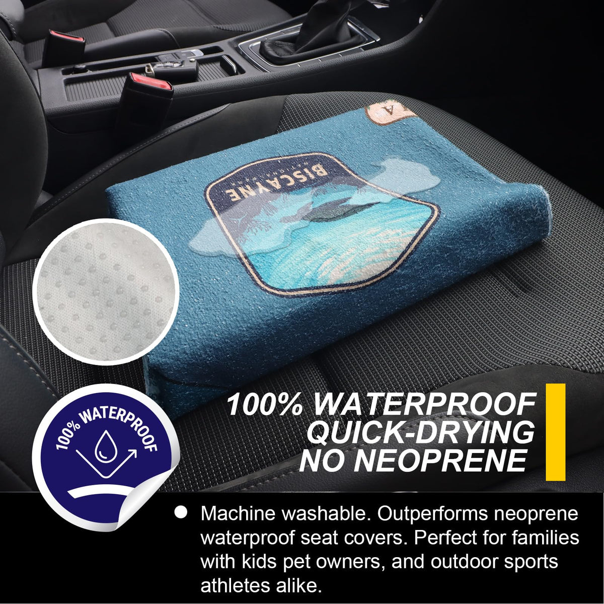 LoyaGour mid-layer cutaway showing waterproof core blocking moisture and sweat