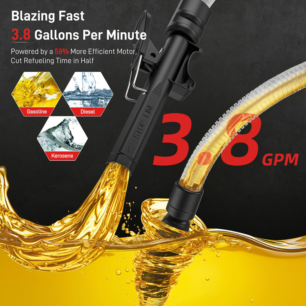 LOYAMAT reinforced 51-inch hose detail demonstrating kink resistance and durability