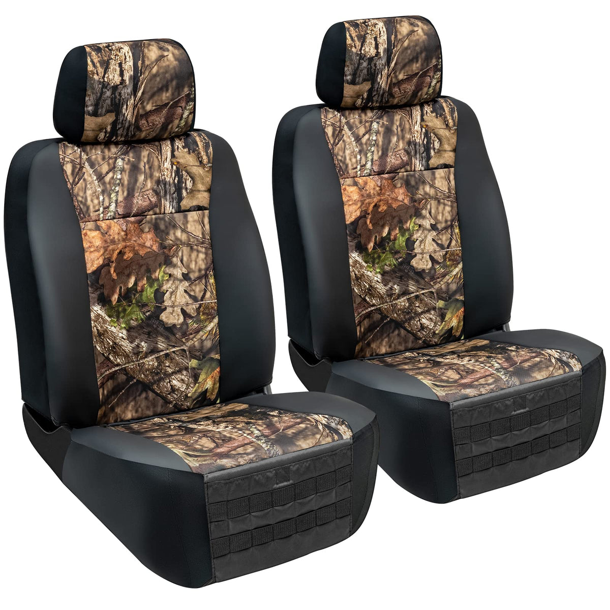 LPI Truck front view of camo seat covers showing full protection and style