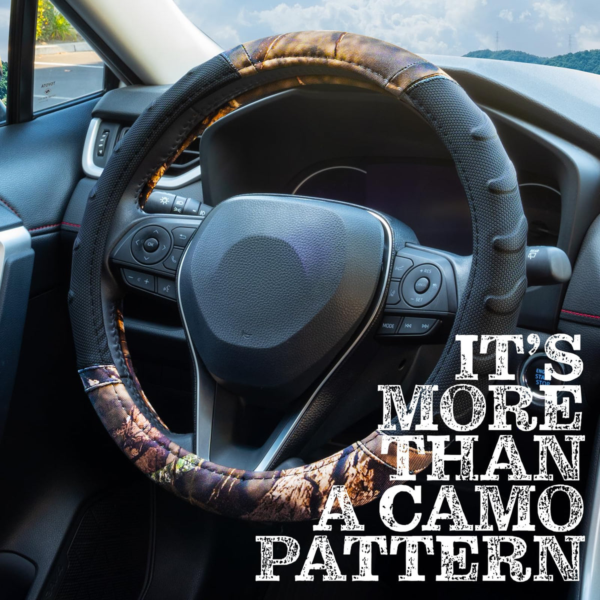 LPI Truck cover installed on steering wheel showing refreshed look benefit