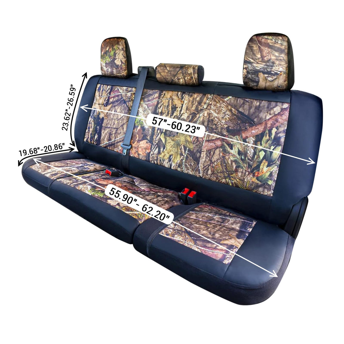 LPI Truck bench cover with measuring tape showing full-size fit