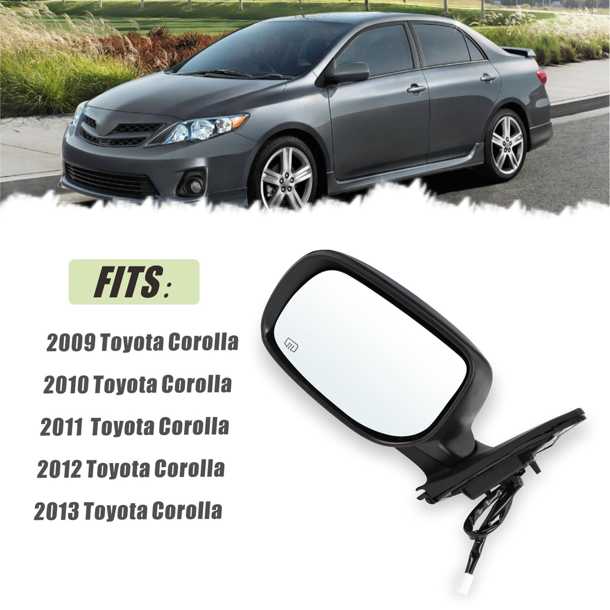 Lqito mirror in folded position for parking protection and reduced impact risk