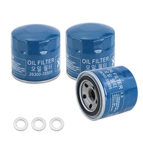 Lqito front packaging showing three oil filters and gasket for correct fitment