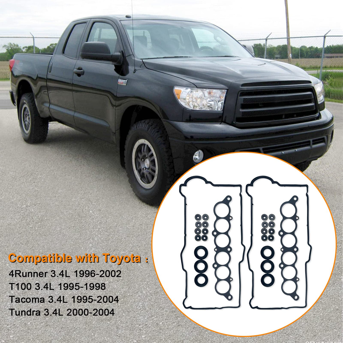 Lqito gasket kit installed on Toyota engine demonstrating proper fit and leak control