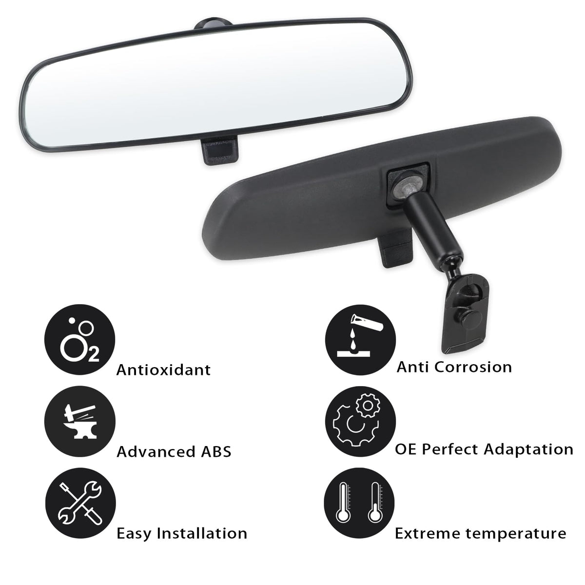 Lqito mirror installed in Honda Accord cabin demonstrating improved rear observation