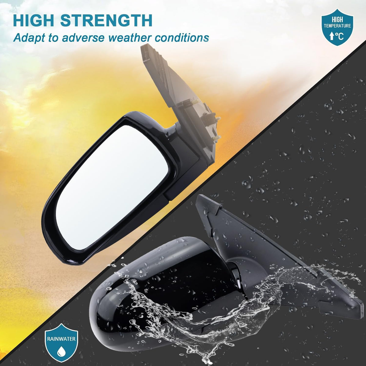 Lqito mirror installed on a Hyundai Sonata demonstrating restored functionality benefit