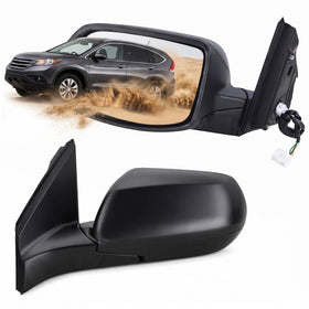 Lqito front view of left driver mirror showing fit and finish, improved visibility