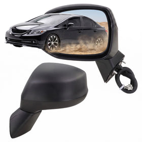 Lqito left mirror front assembly showing exact fit and clean styling