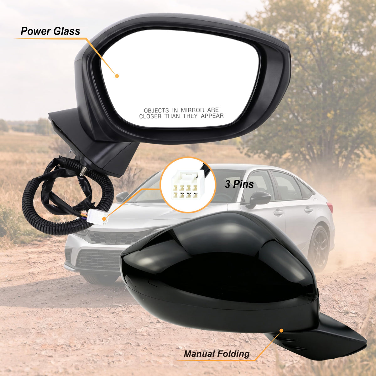 Lqito mirror close-up of polished glass revealing distortion-free clarity for safer vision