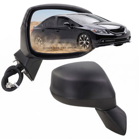 Lqito front view of passenger mirror showing fit and finish for clear visibility