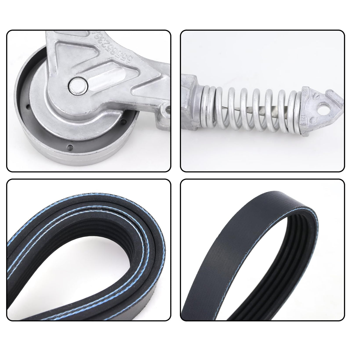 Lqito side profile of pulley bearing assembly, illustrating durable construction for reduced wear