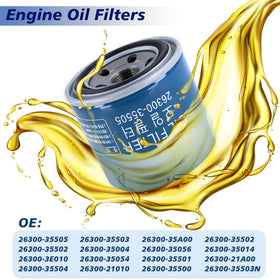 Lqito oil filter beside ruler showing compact size for easy replacement