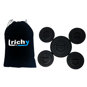 lrichy front view packed kit showing neat puck covers and compact storage