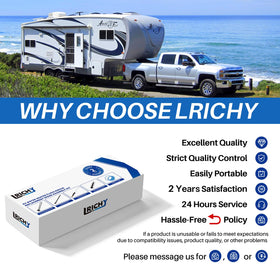 Lrichy lifestyle shot of an RV bathroom indicating reliable hot water