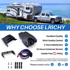 Lrichy trailer in use with vehicle illustrating smooth proportional braking and controlled stops