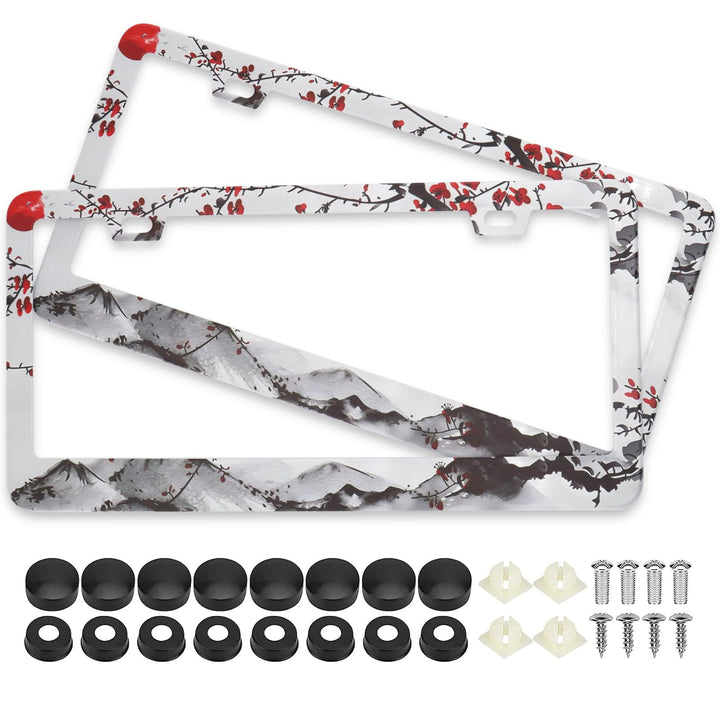 LRZJYDMB front view cherry blossom frame showing full design and benefit: stylish protection
