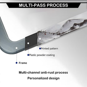 LRZJYDMB side pattern and edge finish showing metal quality and benefit: rust-proof treatment