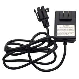 LS charger plugged into ride-on battery offering safe recharging