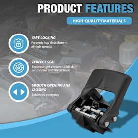 LSDZWORK latch beside ruler illustrating exact fit and easy replacement benefit