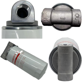 LTZLL filter next to a hand for size and scale comparison during service