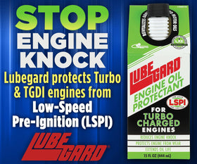 Garage scene with Lubegard 30015 on workbench showing preventive maintenance routine
