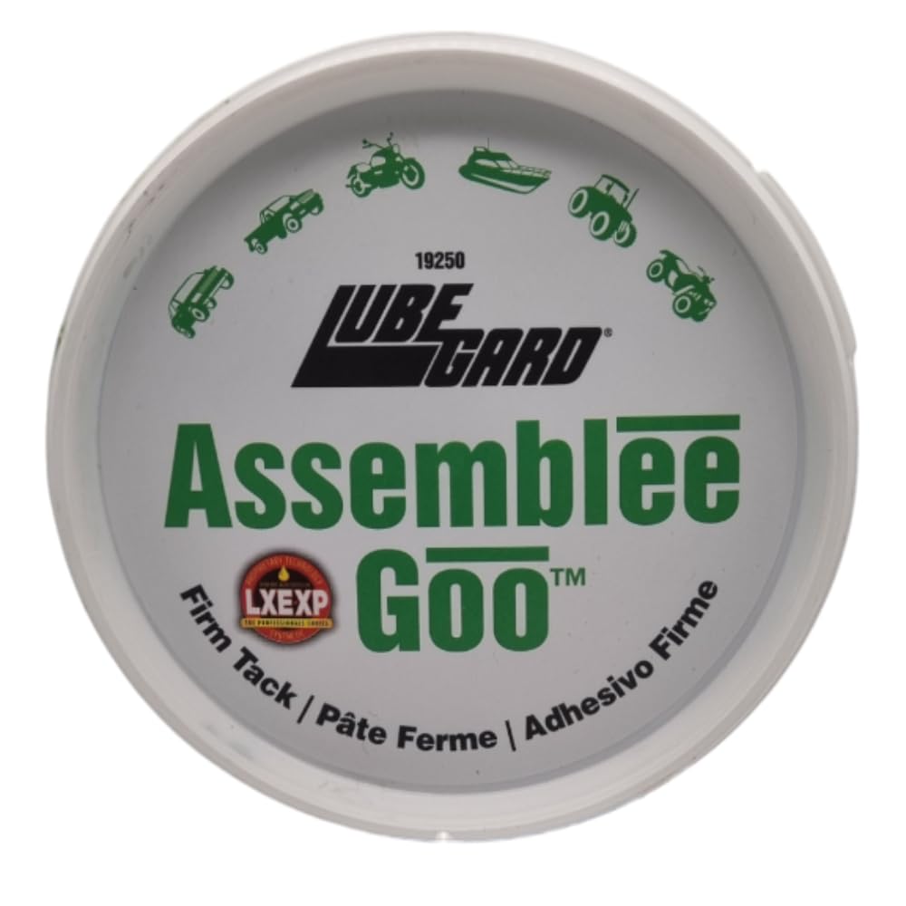 Lubegard Assemblee Goo front label showing product name and 16 oz size, clear identification benefit