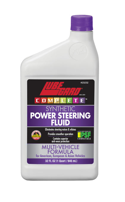 Lubegard front label on 32 oz bottle showing clear brand and product benefits