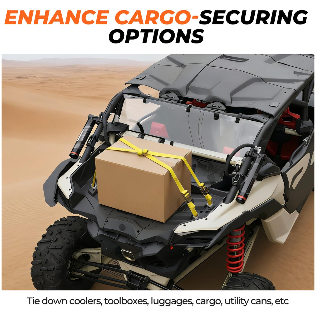 LUBELE anchor installed in UTV bed giving visual scale and secure mount