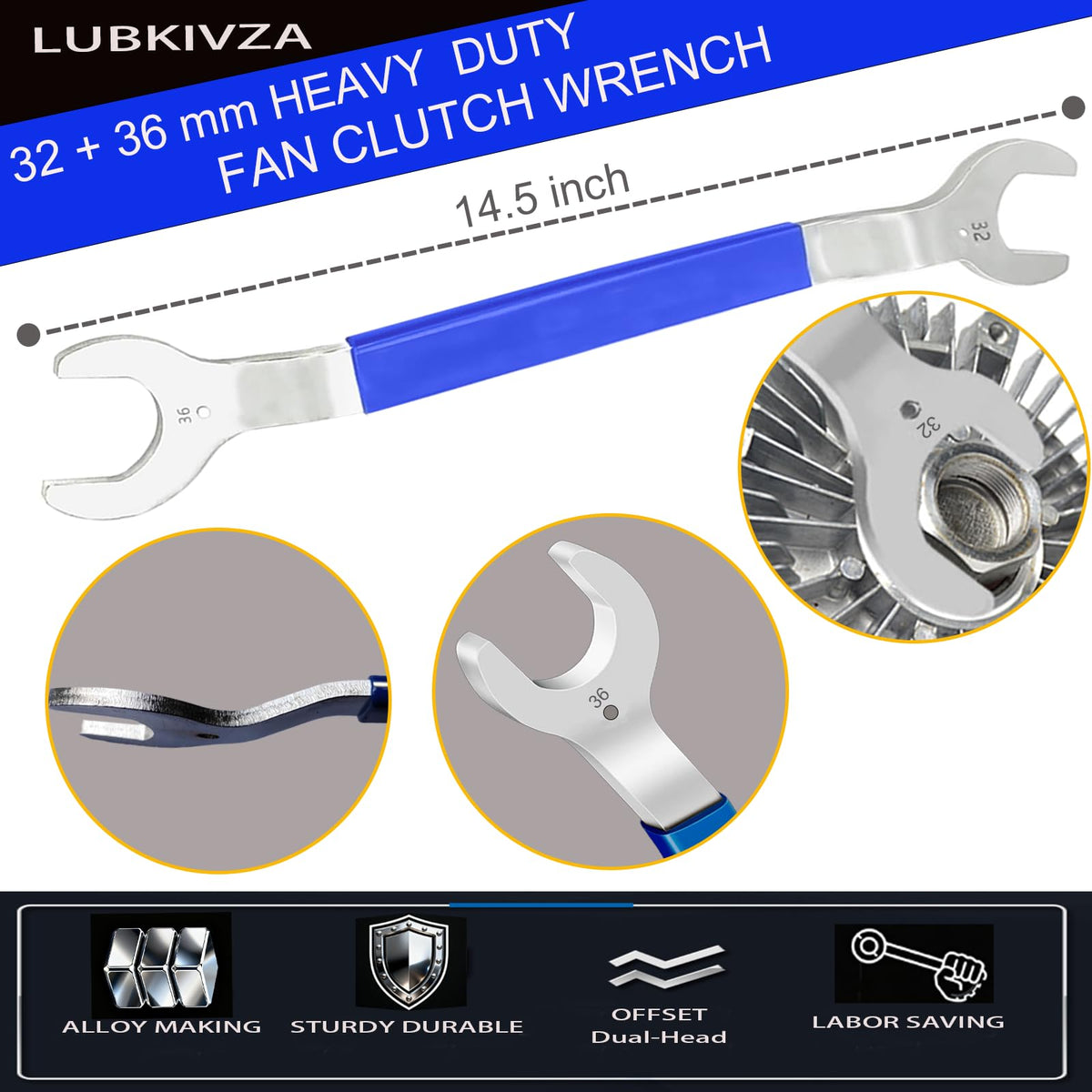 LUBKIVZA water pump pulley holder detail with locking pins for secure engagement