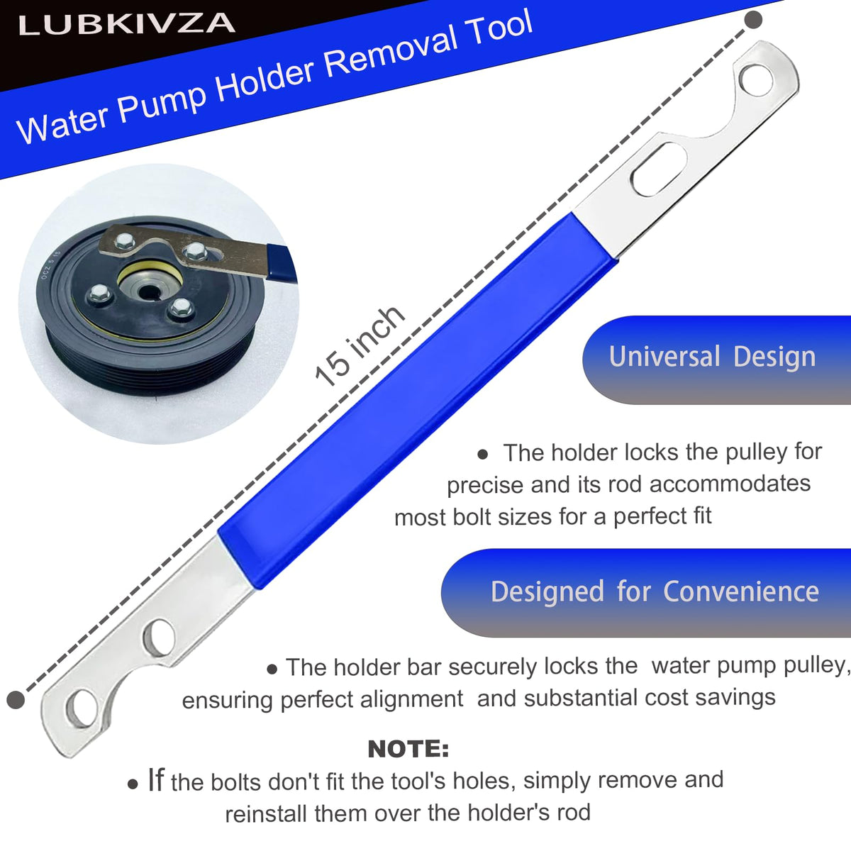 LUBKIVZA wrench in use on engine showing fast fan-clutch nut removal benefit