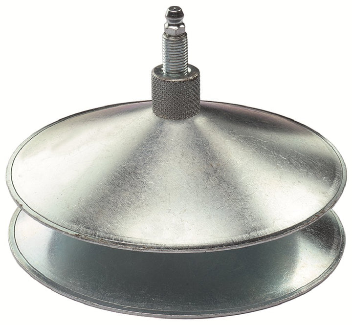 LubriMatic steel bearing packer front view showing threaded post and rugged construction for fast packing