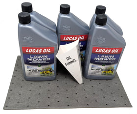 Lucas front label bottle showing product name and clear identification benefit