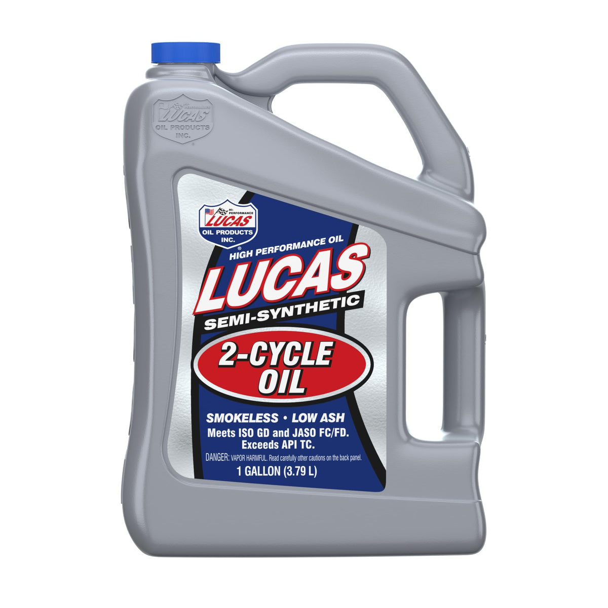Lucas Oil 10115 one gallon front label showing product benefits and specs