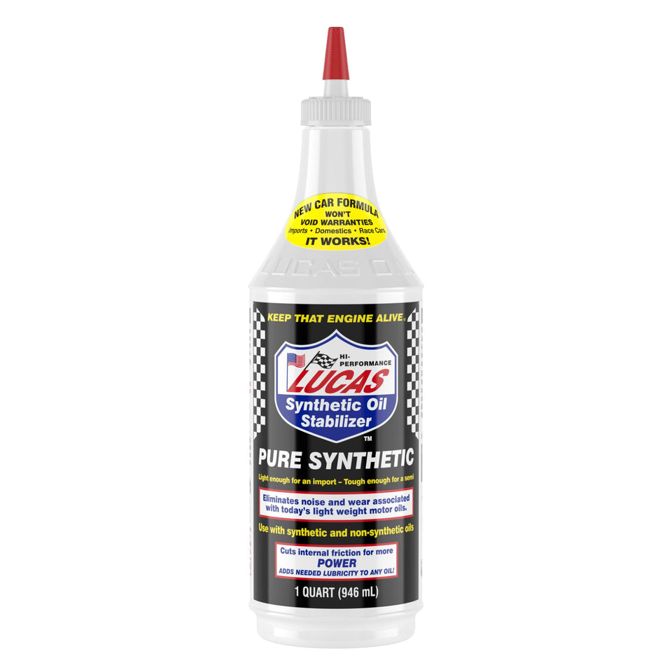 Lucas Oil front label showing product and benefits