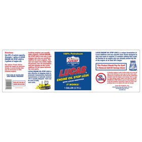 Lucas Oil 10279 close-up of liquid pour demonstrating smooth texture and safe mixing
