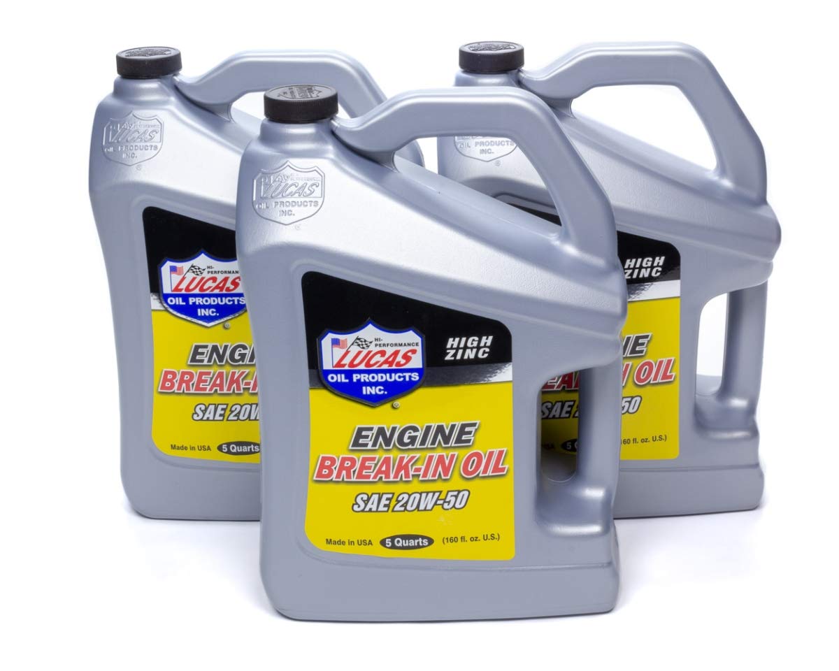 Lucas Oil 10636 front label and 5-quart jug showing product name and purpose