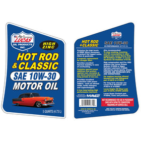 Lucas Oil label close-up highlighting additive claims and specifications for confidence
