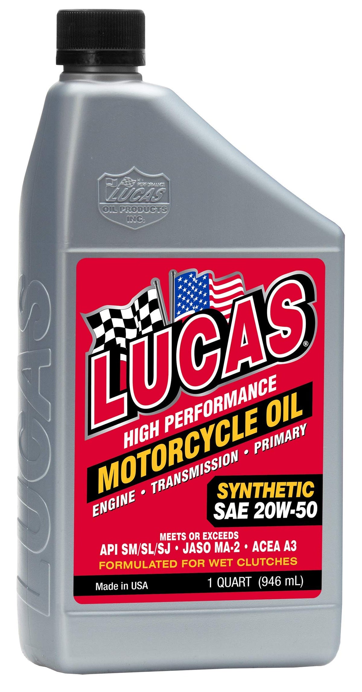 Lucas Oil bottle front label showing part 10702 and clear usage benefit