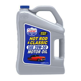 Lucas Oil front label showing product name and benefits for classic engines