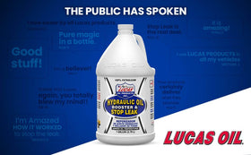 Lucas Oil being poured into reservoir demonstrating simple application benefit