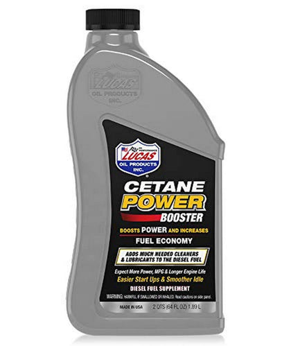 Lucas Oil cetane power booster front label showing product and benefits